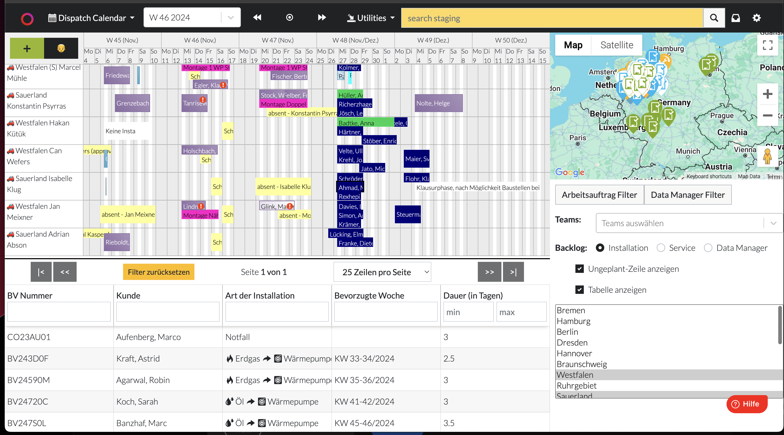 The old colourful dispatch calendar